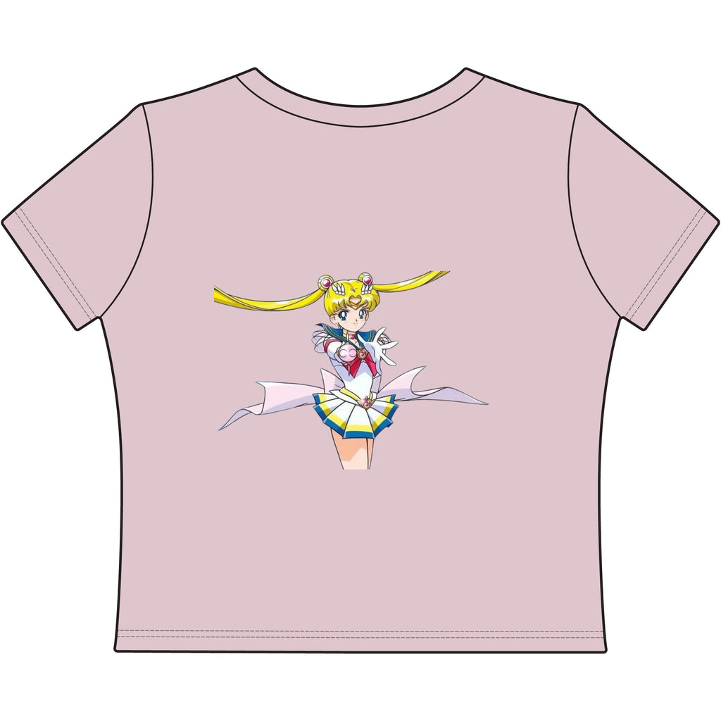 Retro Anime Crop Tee — Women's Baby Tee
