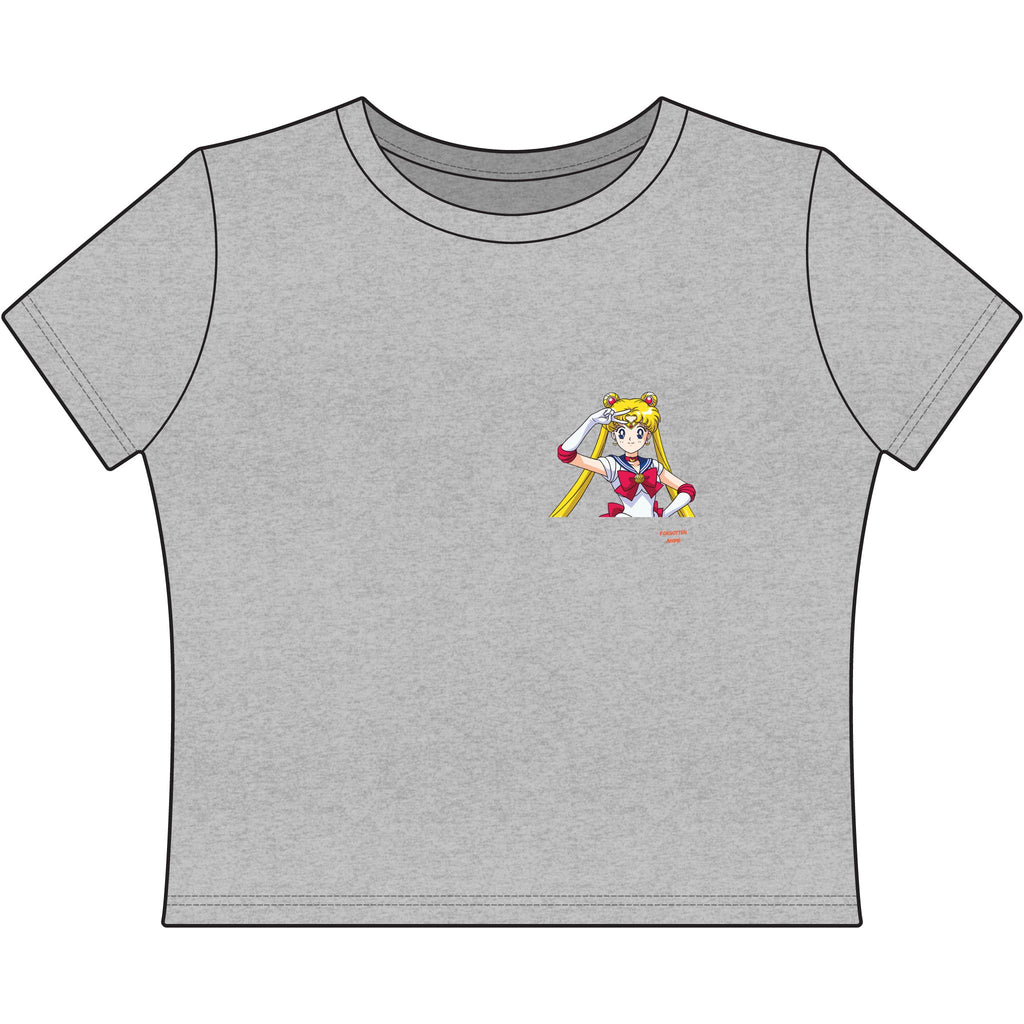 Retro Anime Crop Tee — Women's Baby Tee