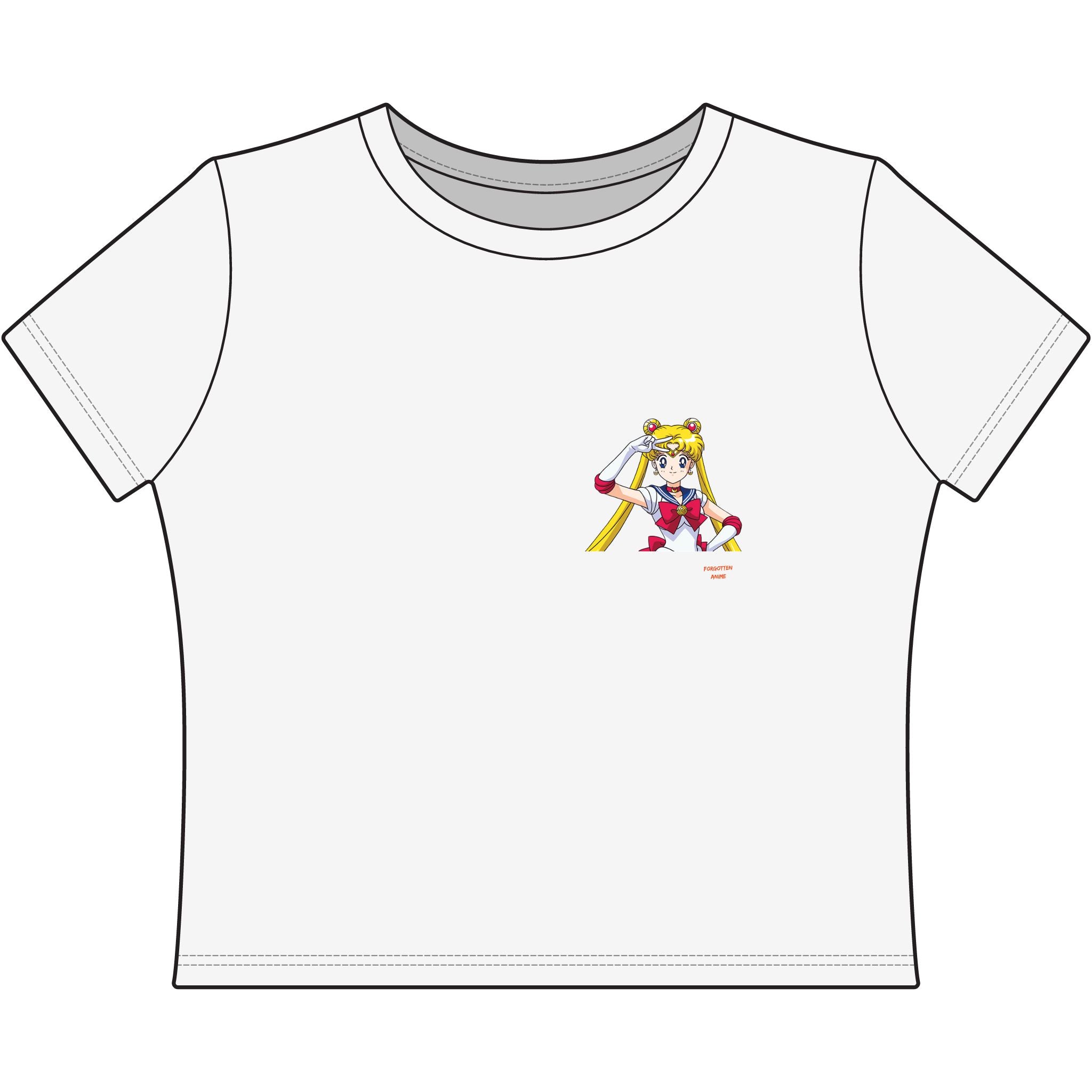 Retro Anime Crop Tee — Women's Baby Tee