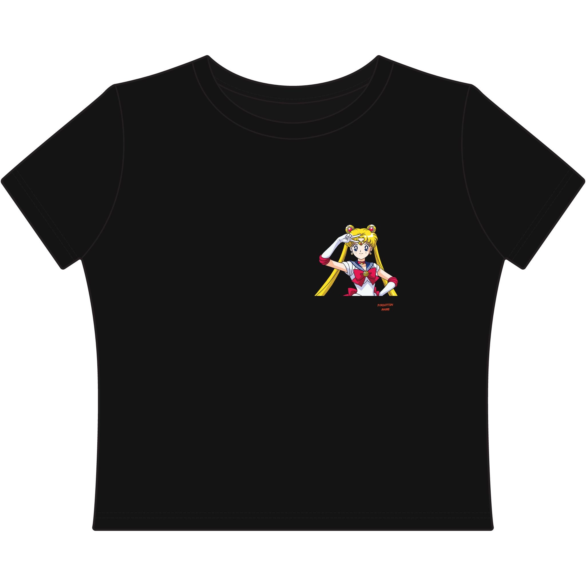 Retro Anime Crop Tee — Women's Baby Tee