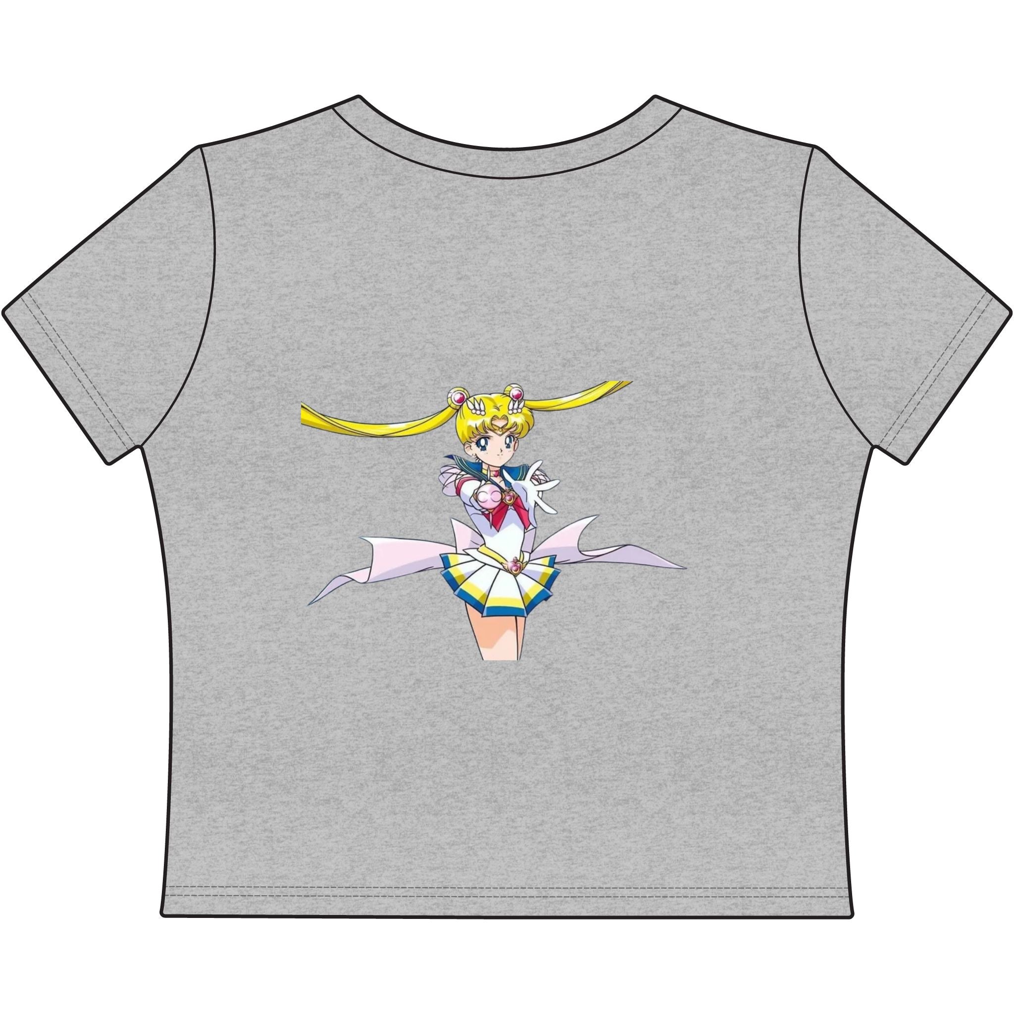 Retro Anime Crop Tee — Women's Baby Tee